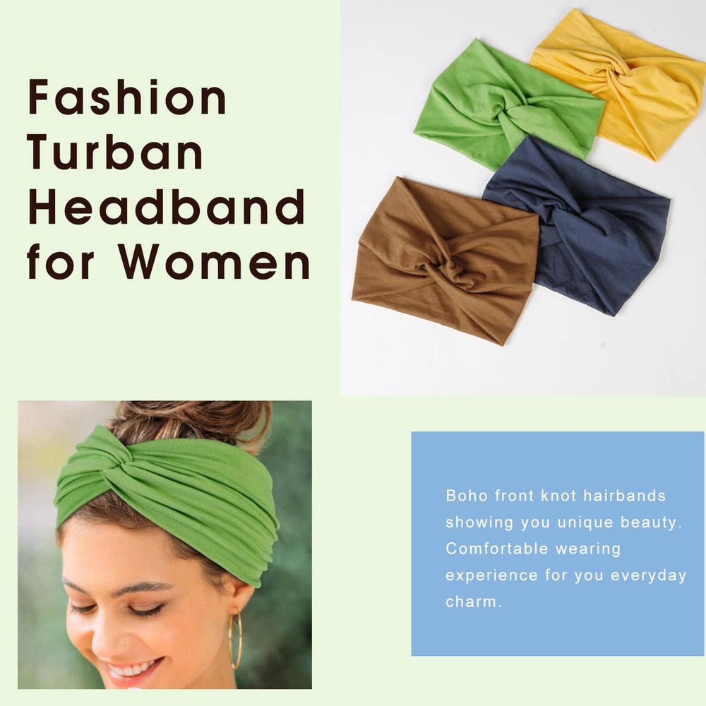 Bandeau boho Tobeffect croisé, couleur uni, convient à toutes les tenues.