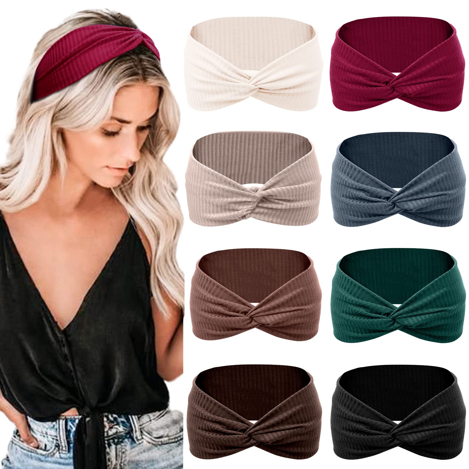 Bandeau Tobeffect twist noir: maintien fiable pour cheveux courts, style discret