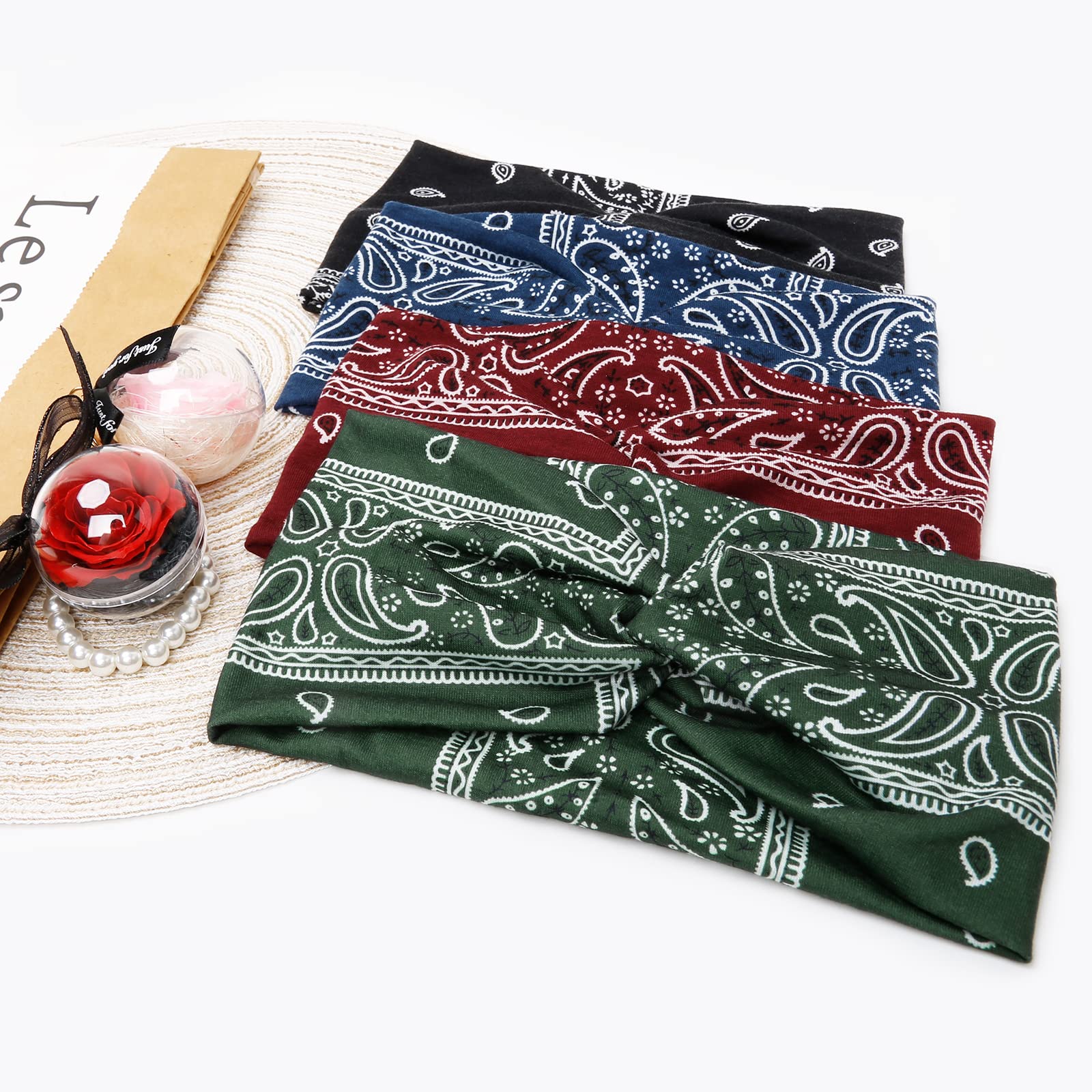 Bandeau boho large bordeaux par Tobeffect, ajout tendance pour ambiance bohème.