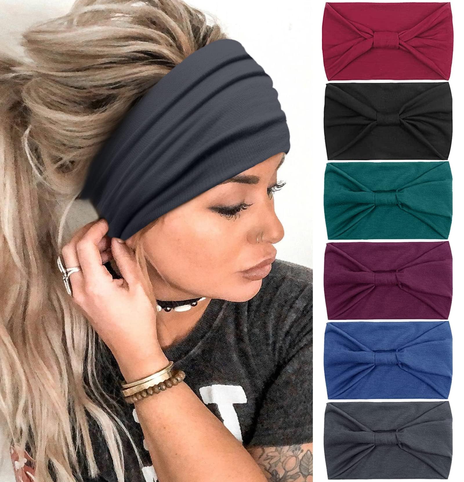Bandes cheveux Tobeffect africaines bohème, larges et stylées pour un look décontracté.