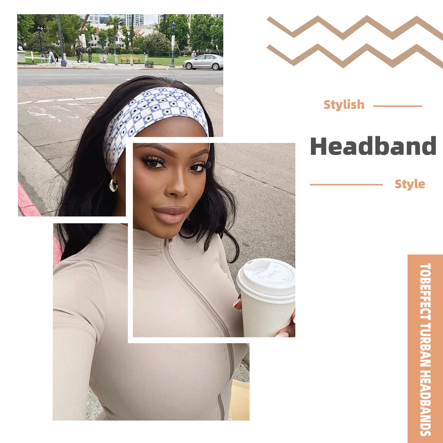 Bandeau Tobeffect rayures, look sport chic et léger.