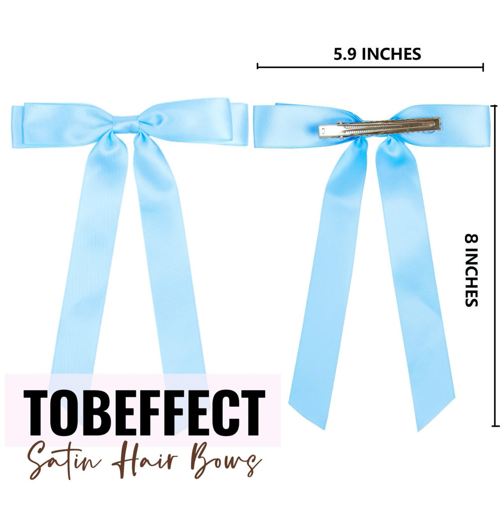 Noeud-cheveux satin Tobeffect – ensemble coloré pour assortir vos tenues.