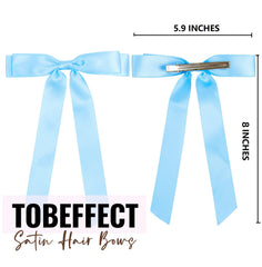 Noeud-cheveux satin Tobeffect – ensemble coloré pour assortir vos tenues.