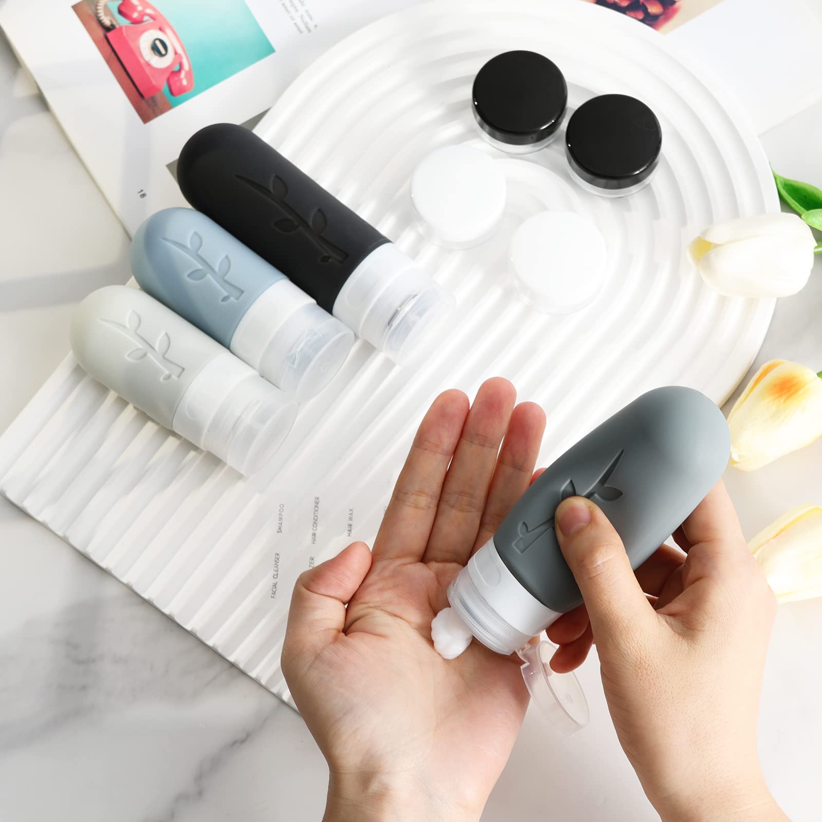 Tocelffe accessoires voyage entonnoir étiquettes pinceau et spatules