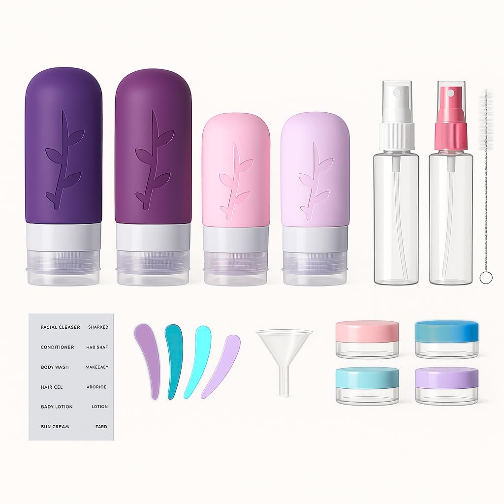 Bouteille silicone Tocelffe 60 ml, légère et réutilisable.