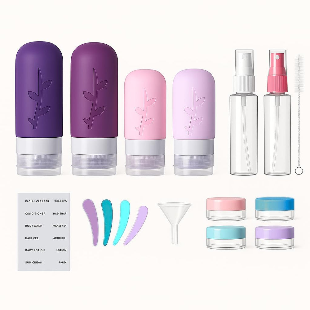 Bouteille silicone Tocelffe 60 ml, légère et réutilisable.
