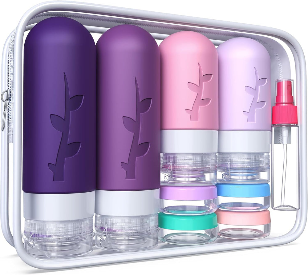 Bouteille silicone Tocelffe 90 ml, étanche et pratique en voyage.