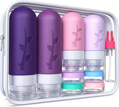 Bouteille silicone Tocelffe 90 ml, étanche et pratique en voyage.