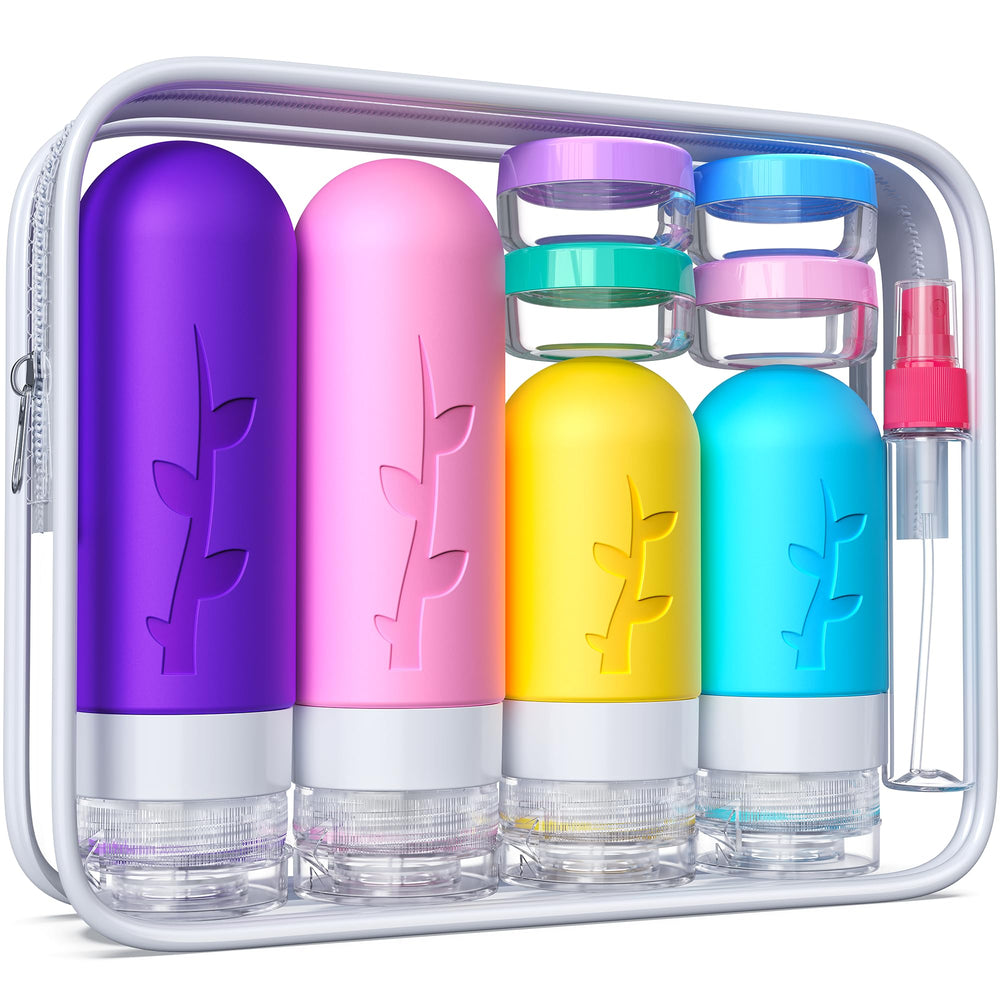 Bouteilles Tocelffe en silicone 2oz, pratiques et réutilisables en voyage