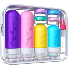Bouteilles Tocelffe en silicone 2oz, pratiques et réutilisables en voyage