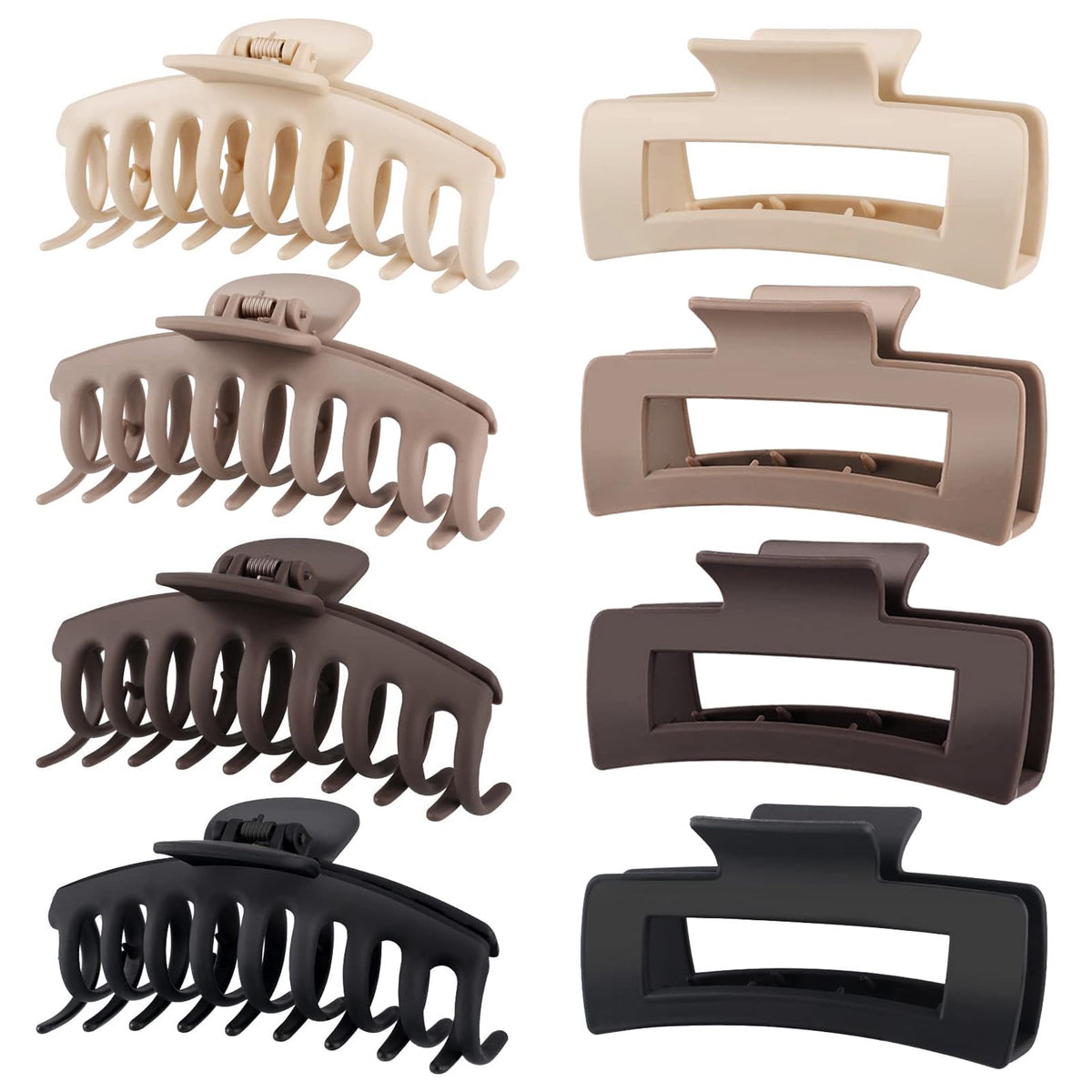 TOCESS grandes pinces cheveux neutres matte – polyvalentes pour tous styles