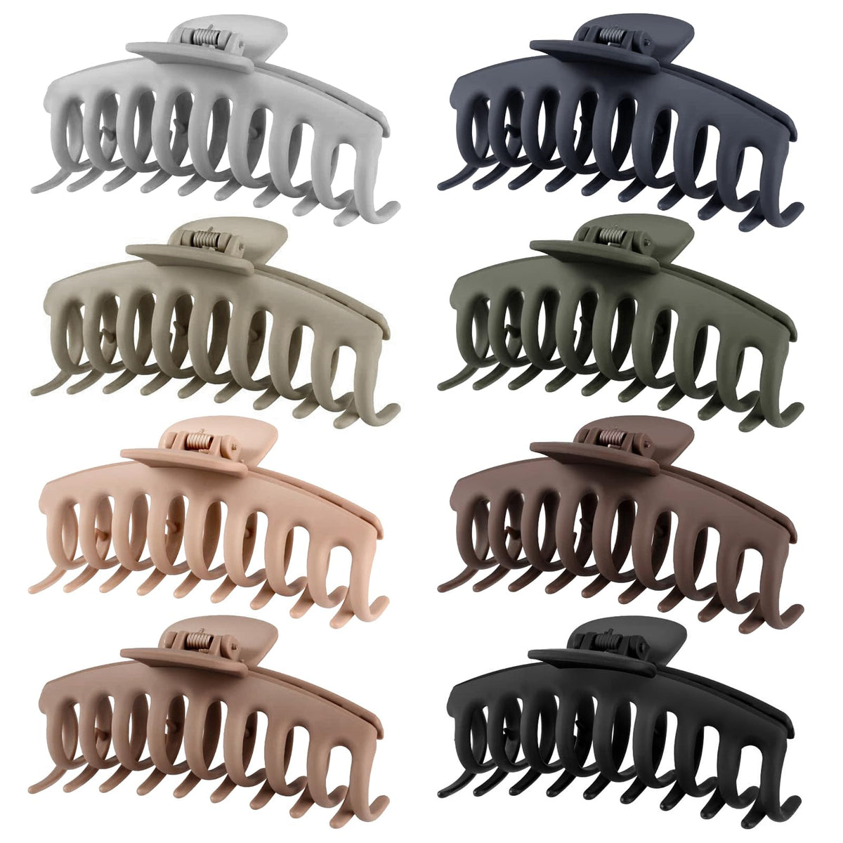 TOCESS pinces cheveux grandes griffes neutres pour une tenue durable