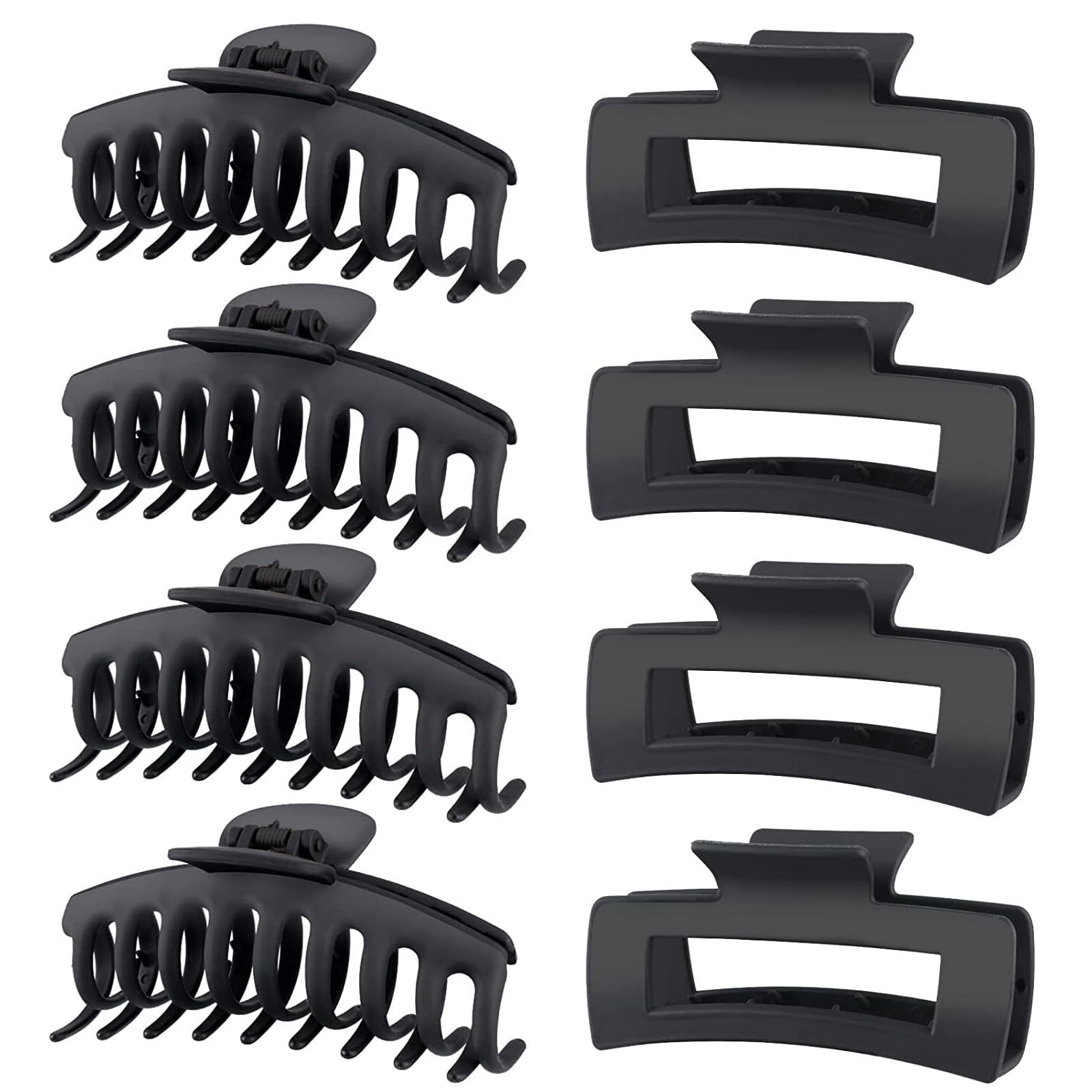 TOCESS pinces-cheveux noires grosses, maintien anti-glissement pour tous types de cheveux.