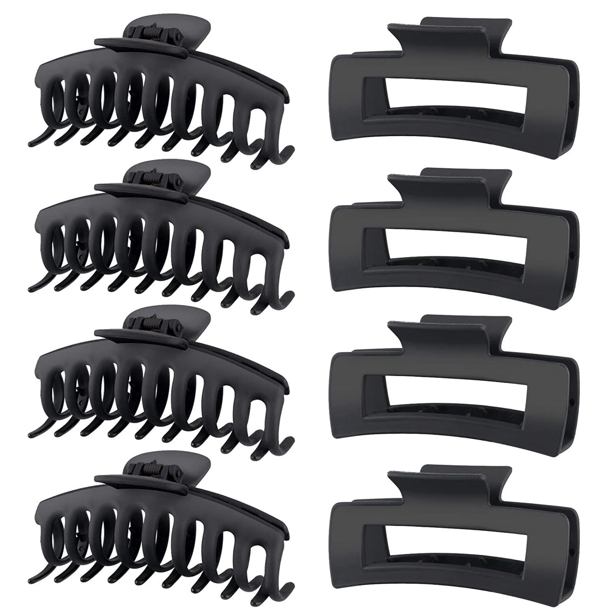 TOCESS pinces-cheveux noires grosses, maintien anti-glissement pour tous types de cheveux.