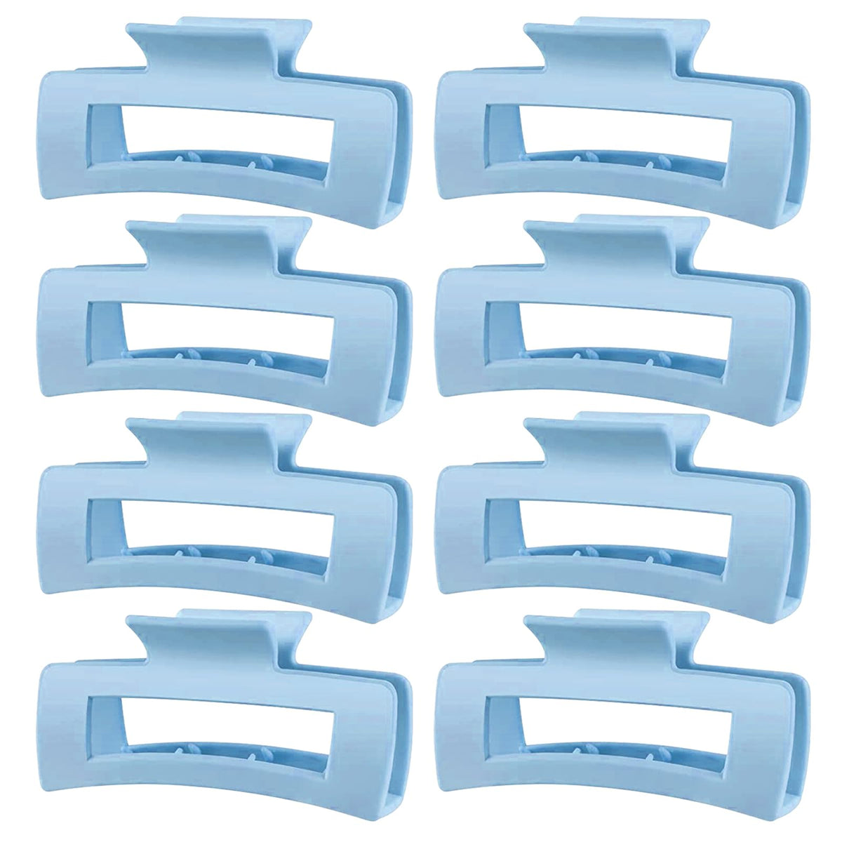 Pince à cheveux TOCESS rectangle bleu glacier, offre une tenue fiable tout au long de la journée.