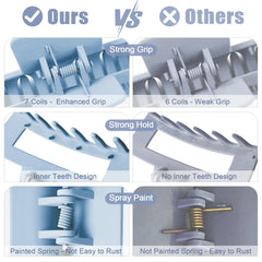 Pinces-cheveux TOCESS rectangle matte bleu glacier, finition douce pour éviter les tiraillements.