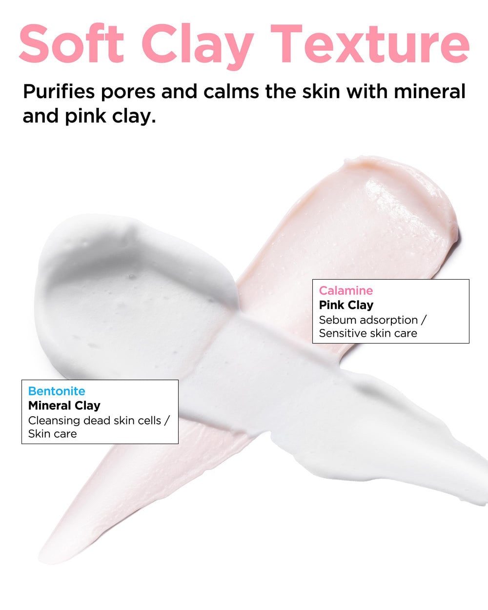 TOCOBO argile rose Calamine couleur naturelle purifiante.