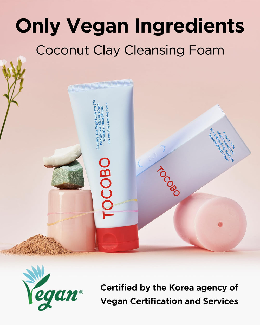 TOCOBO formule vegan sans sulfates et parabènes respecte la peau.