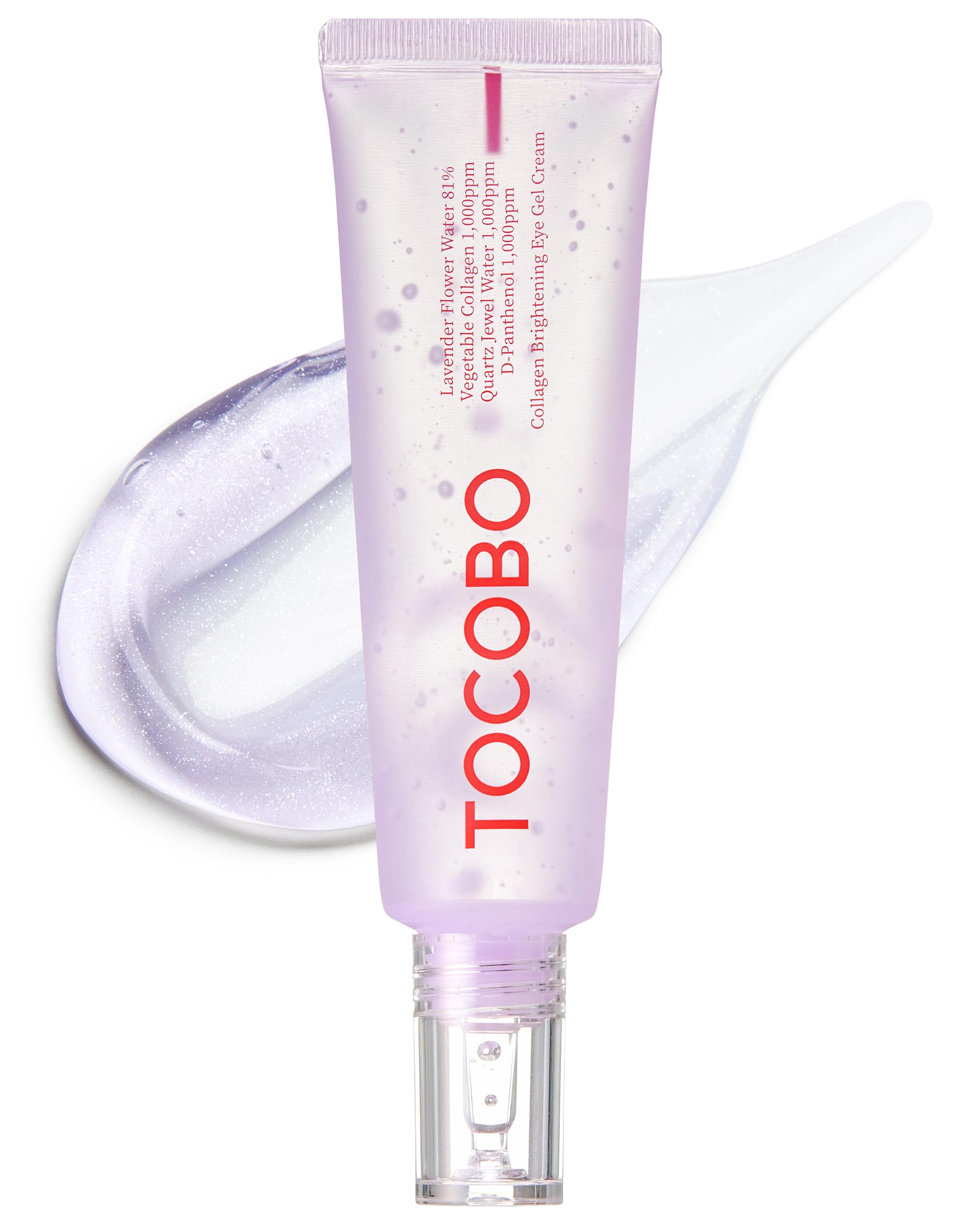 TOCOBO gel yeux collagene brillant, hydratation durable et leger raffermissement autour des yeux.