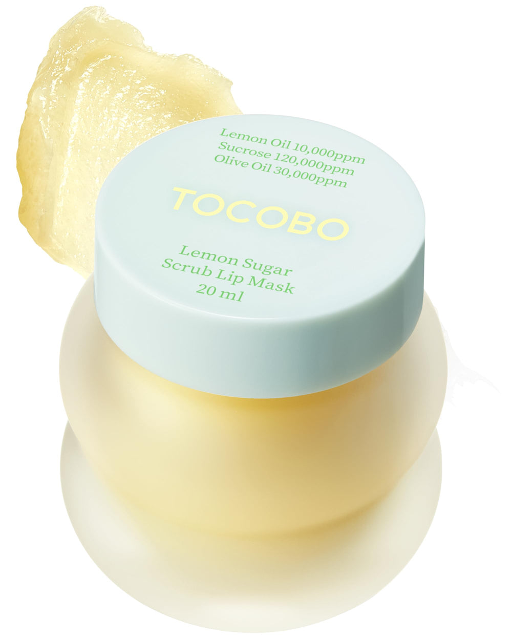 TOCOBO masque levres citron sucre nuit : exfoliation douce et hydratation nocturne.