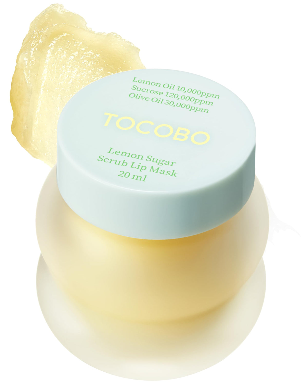 TOCOBO masque levres citron sucre nuit : exfoliation douce et hydratation nocturne.