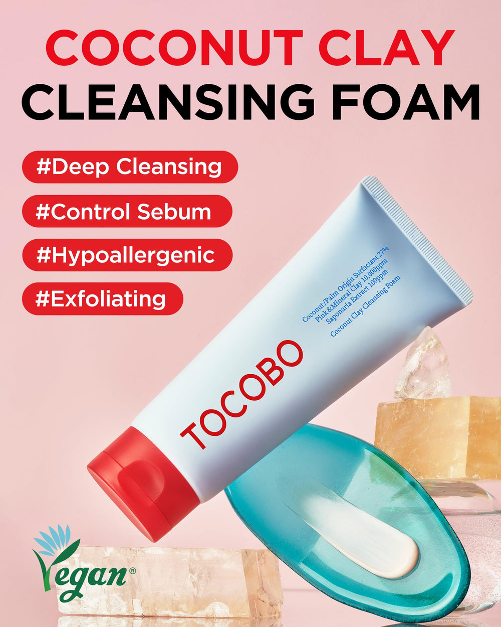 TOCOBO texture crèmeuses argile coco pour une expérience douce.