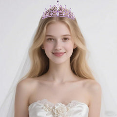 Couronne TODDER tiare cristal brillant – maintien fiable pendant la danse.