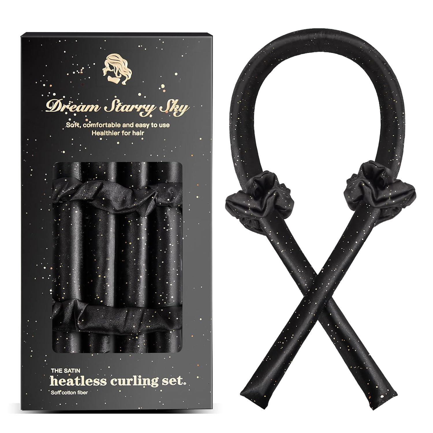 Toeah ensemble-coiffage-satin: kit sans chaleur pour des boucles naturelles au réveil.