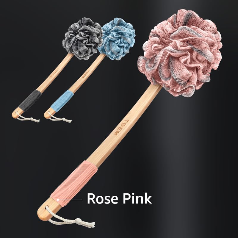 Toem Éponge Douche Charbon Bambou, fibres nettoyantes pour une douche efficace.