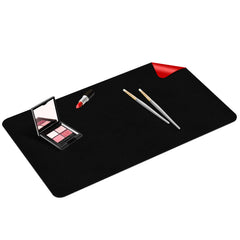 TOHONFOO tapis maquillage noir pour vanity, protection et rangement du bureau