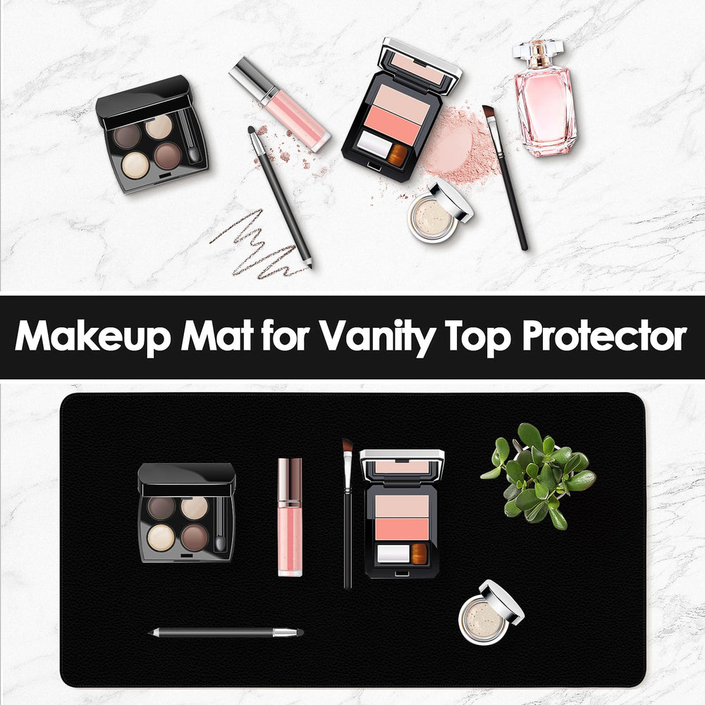 TOHONFOO tapis maquillage rouge, surface anti-taches et double-face