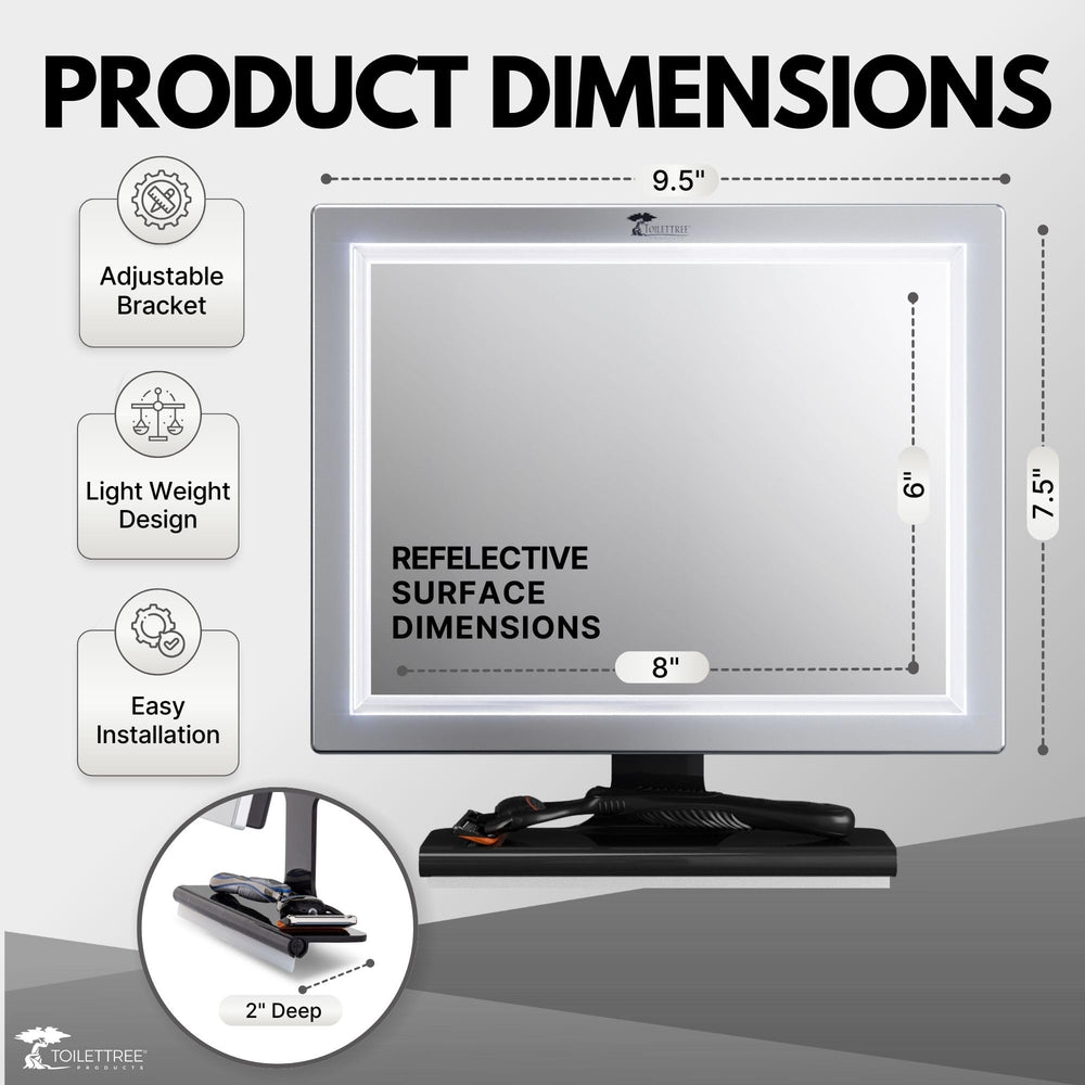 ToiletTree Deluxe Angle reglable: ajuste l’angle pour une vue optimale.