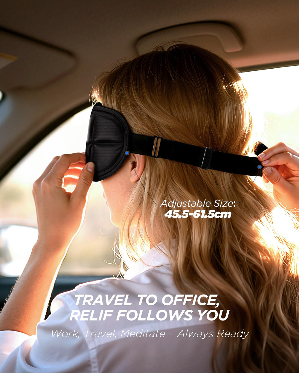 Tolaccea masque-sommeil 3D pochette de voyage facilite l'emport en déplacement.