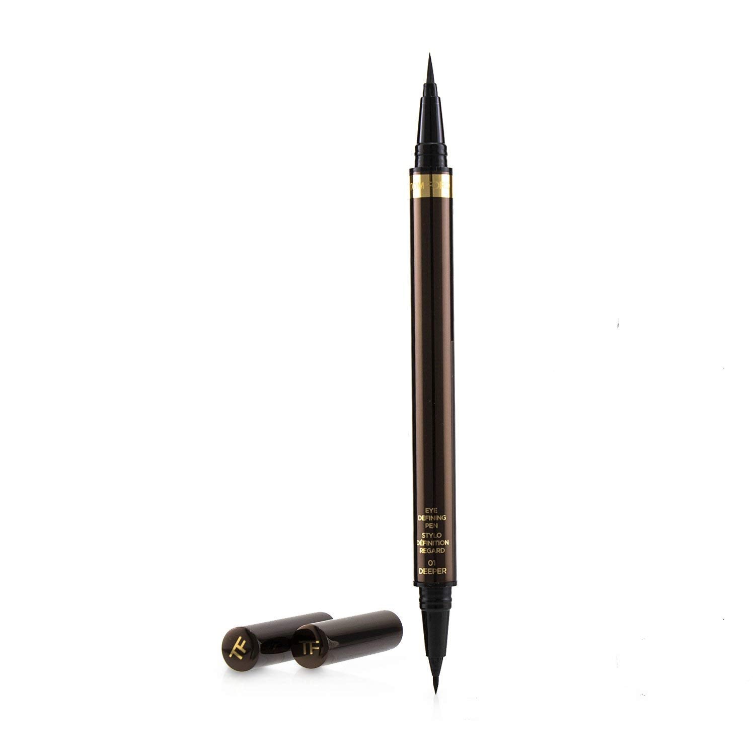 Stylo Tom Ford pour les yeux avec design double extrémité pour trait précis.