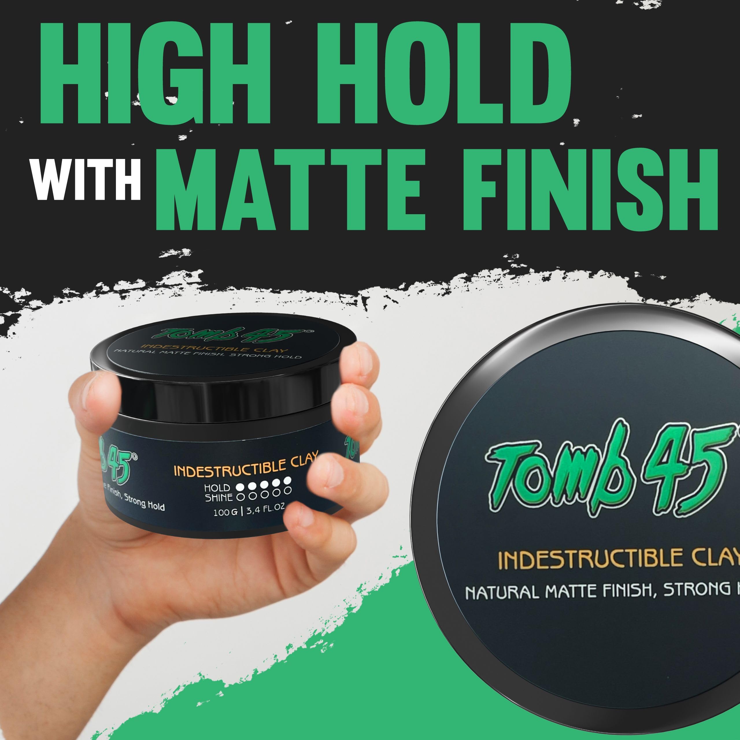 Tomb45 argile indestructible fini mat pour un look naturel.