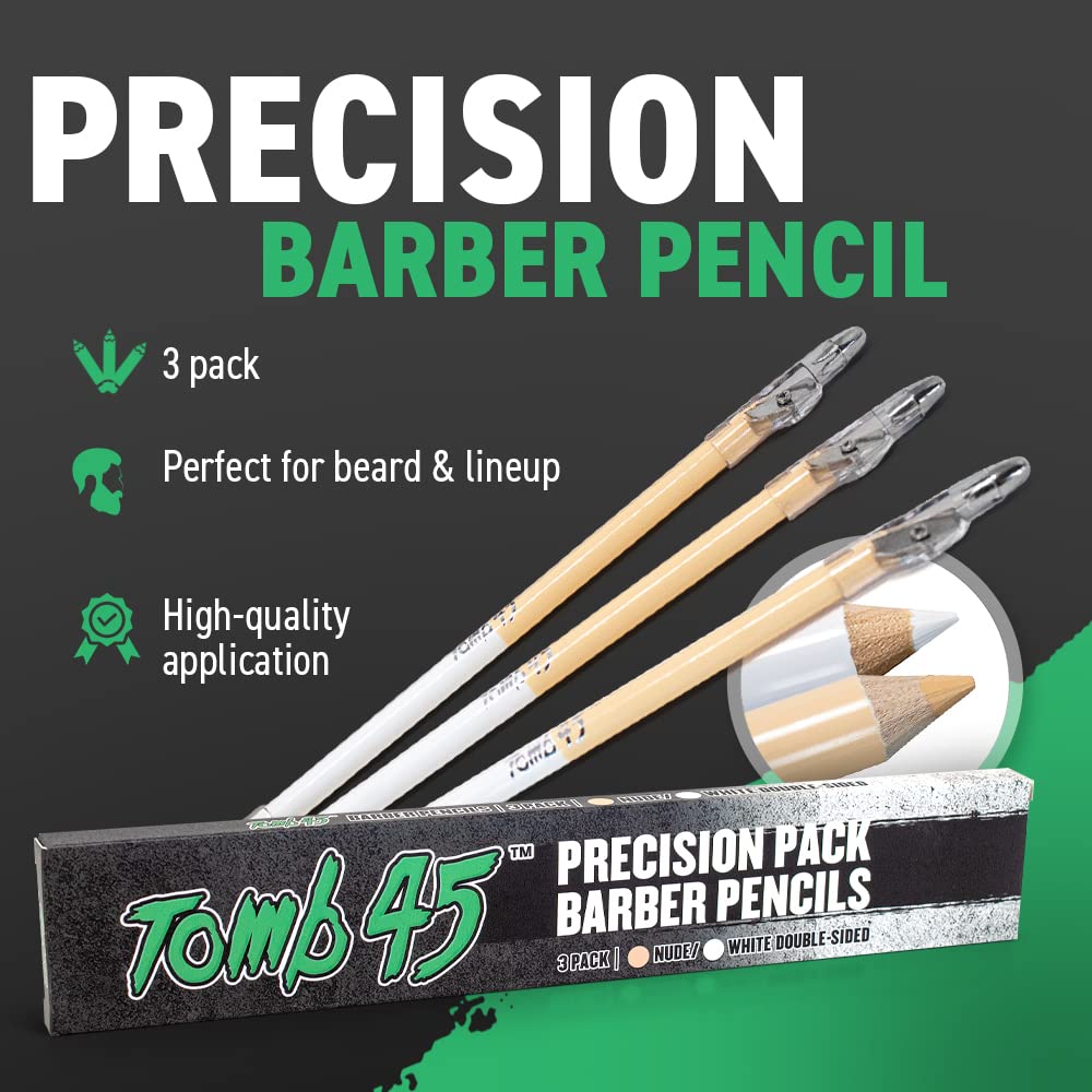 Tomb45 crayon barbier double-face blanc et peau pour s'adapter à tous types de peau