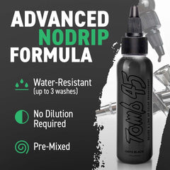Tomb 45 Marron-noir sans goutte sur barbe pour définition naturelle