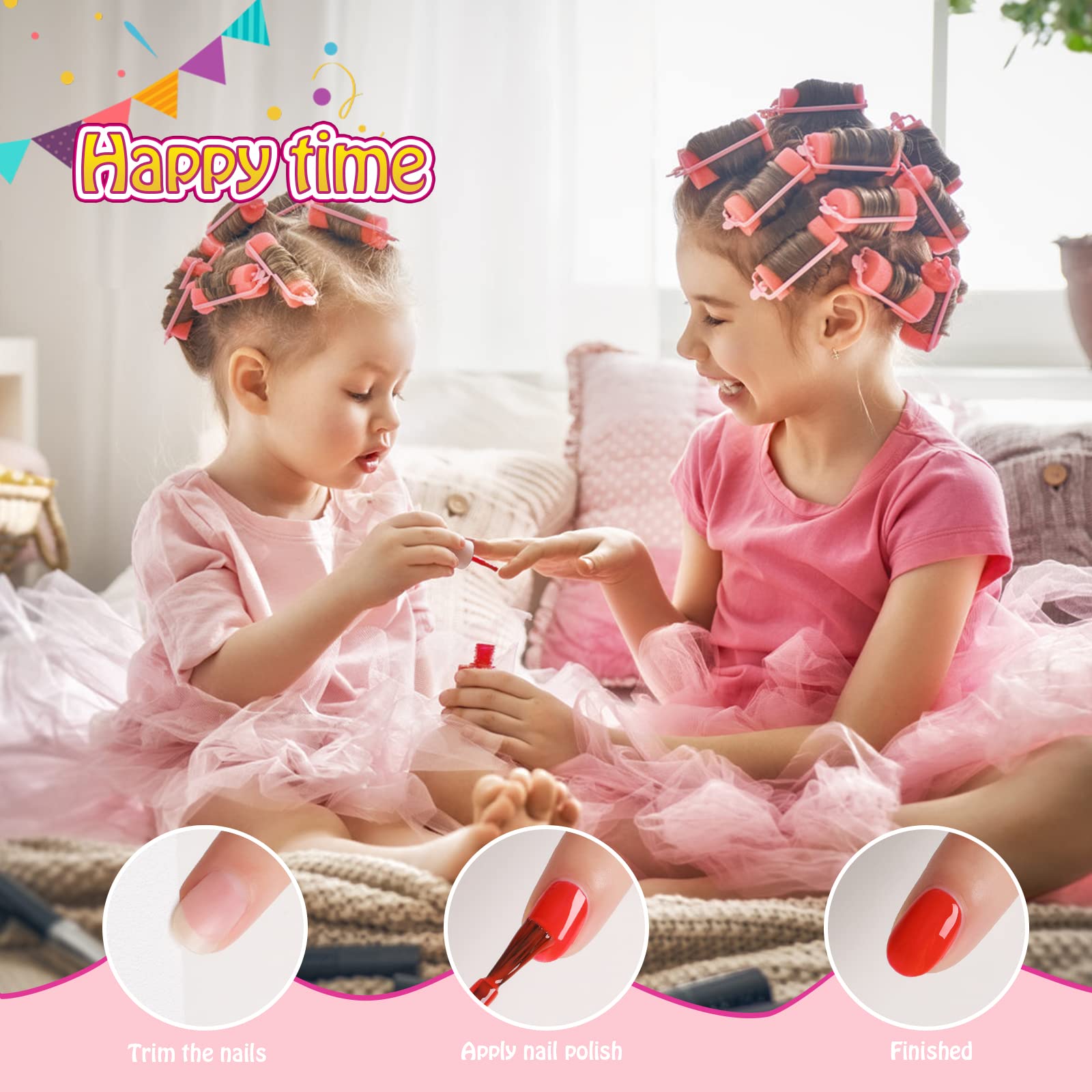 Separateurs d'ongles et stickers TOMICCA pour une manucure ludique.
