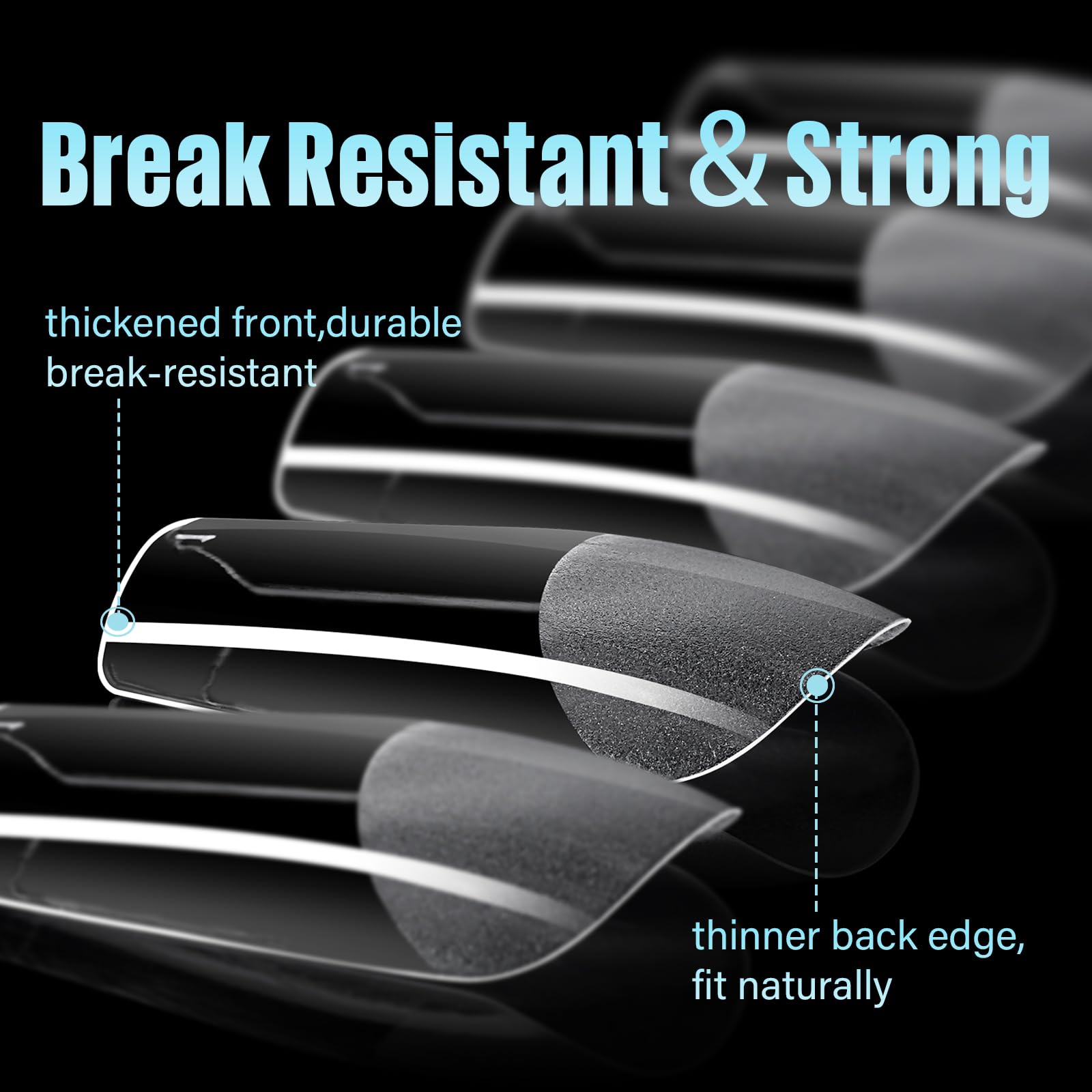 Utilisation rapide à domicile des bouts d'ongles demi-matte TOMICCA.