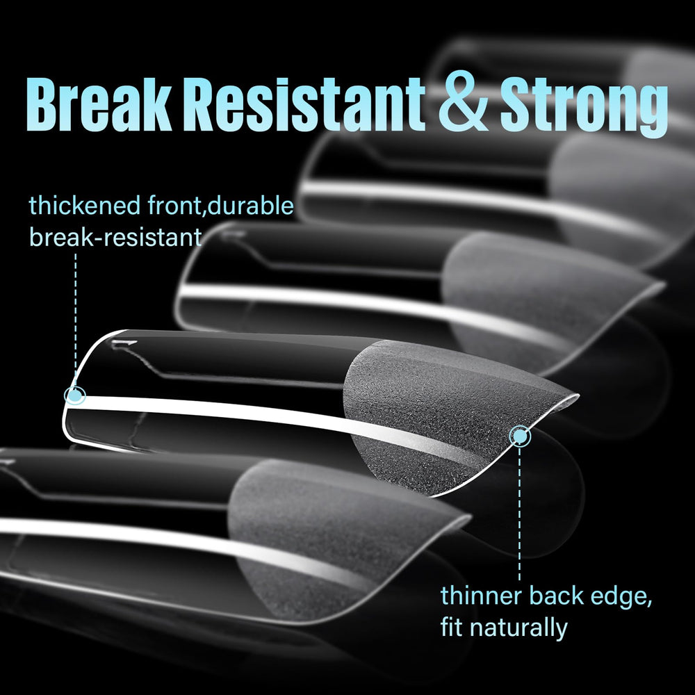 Utilisation rapide à domicile des bouts d'ongles demi-matte TOMICCA.
