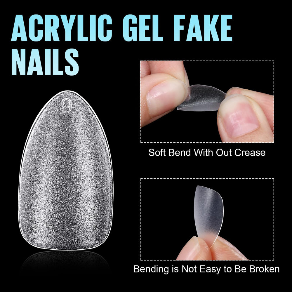 Embouts amande préformés TOMICCA, pose simple pour débutants.