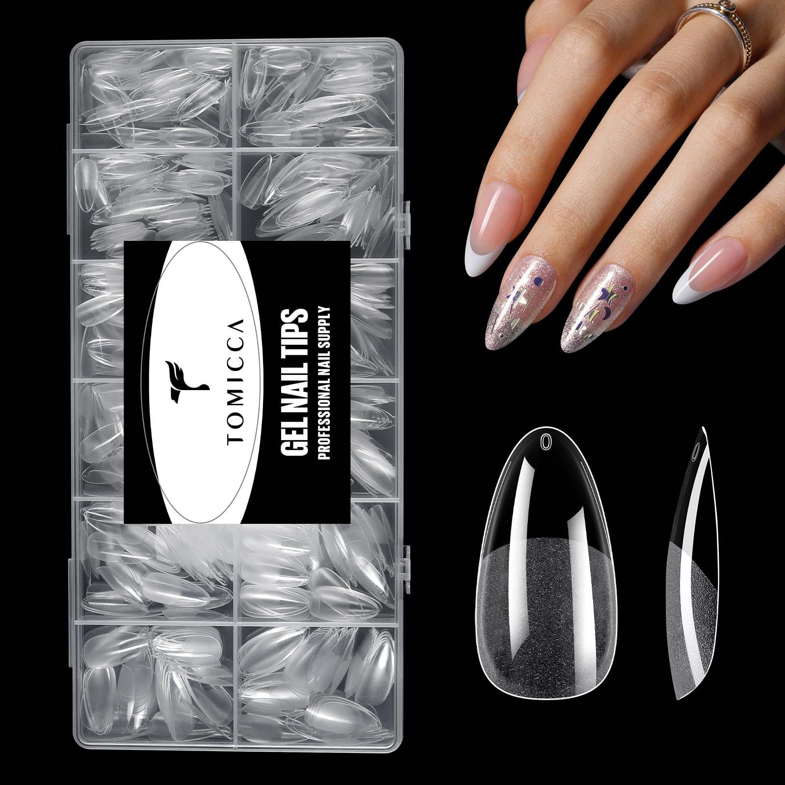 TOMICCA extensions gel amande demi-matte préformes — ajustement rapide et naturel.