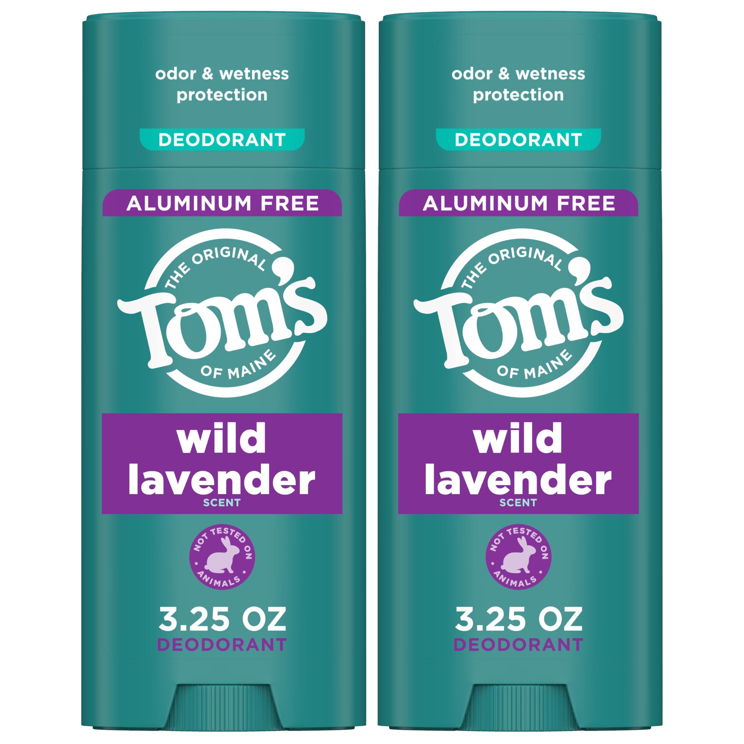 Tom’s of Maine baton-deodorant lavande-sauvage, parfum frais et protection longue durée.