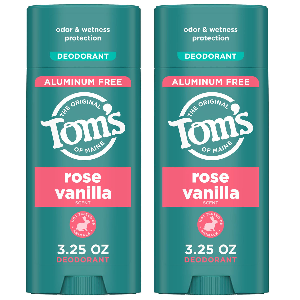 Tom's of Maine barre-déodorante Rose Vanille prête pour une fraîcheur longue durée.