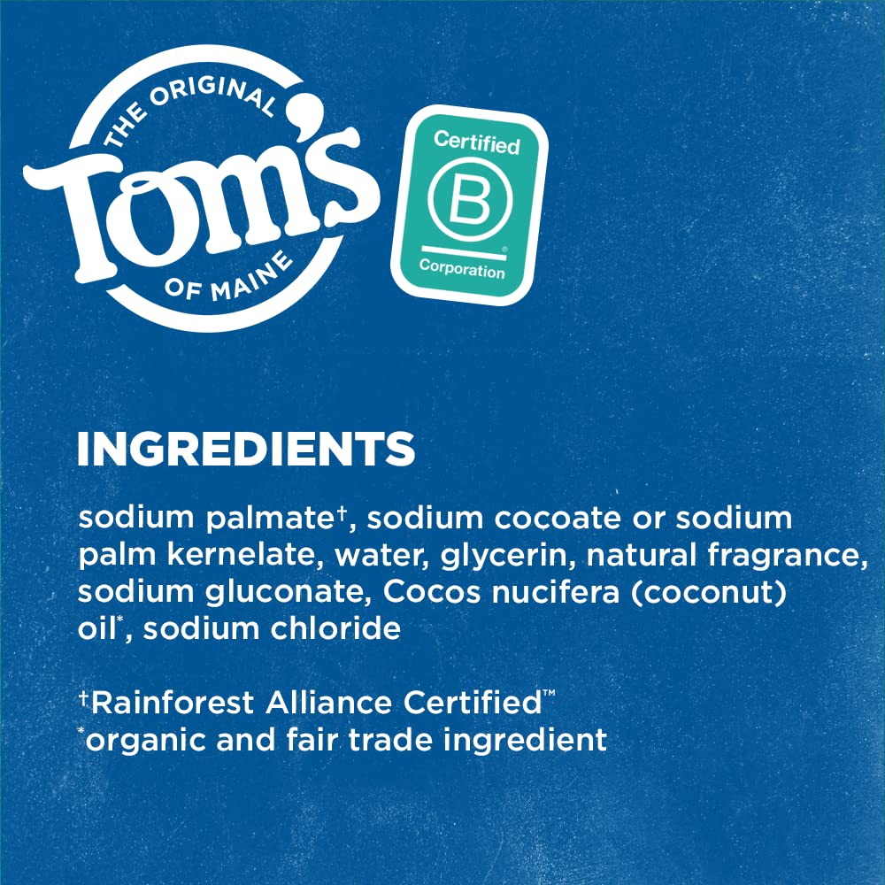 Barre Tom's of Maine non testée sur animaux, formule éthique.