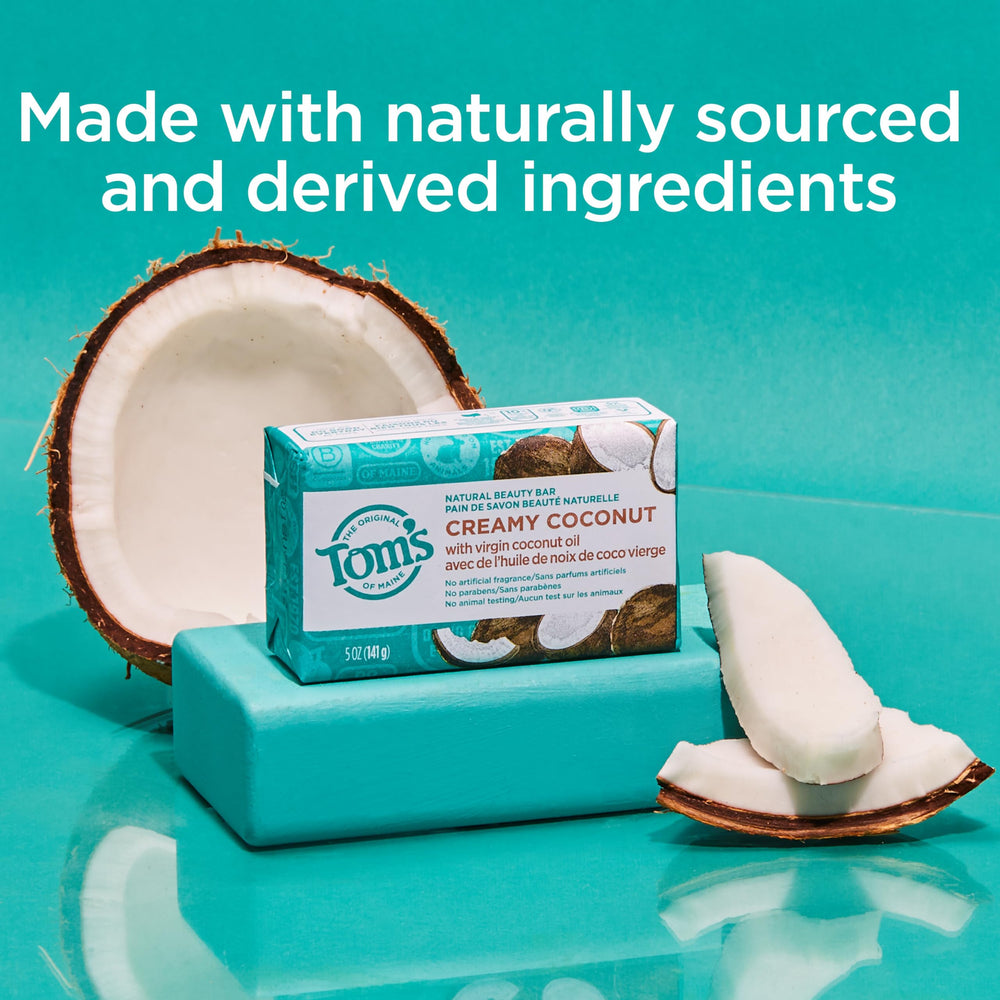 Tom's of Maine barre savon karité cru coco — soin nourrissant.