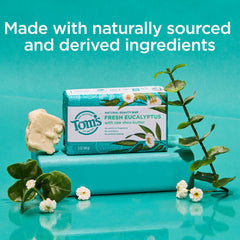Tom's of Maine, barre savon eucalyptus, texture cremeuse pour une douche agréable.