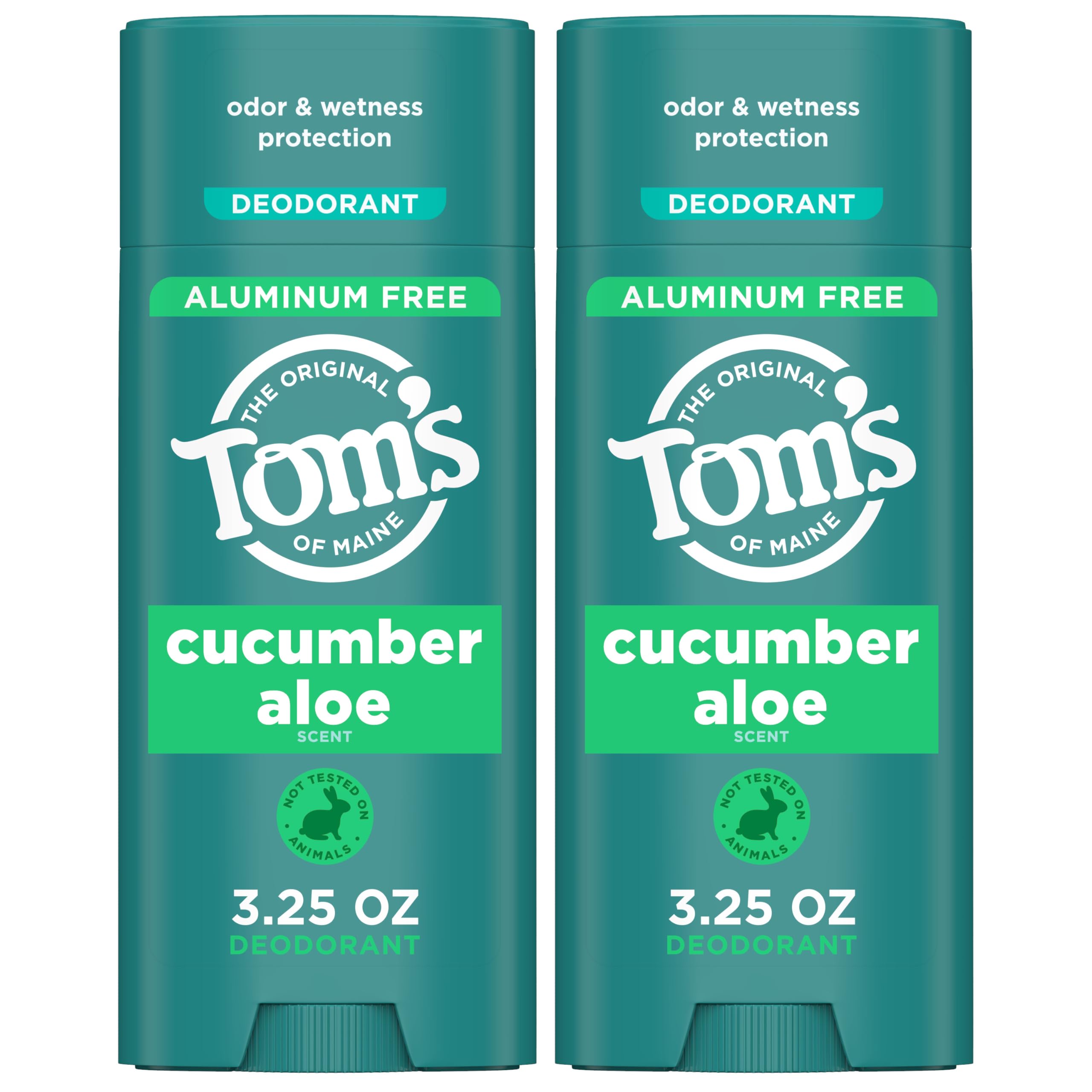 Tom's of Maine bâton déodorant concombre-aloe, application fluide et nette.