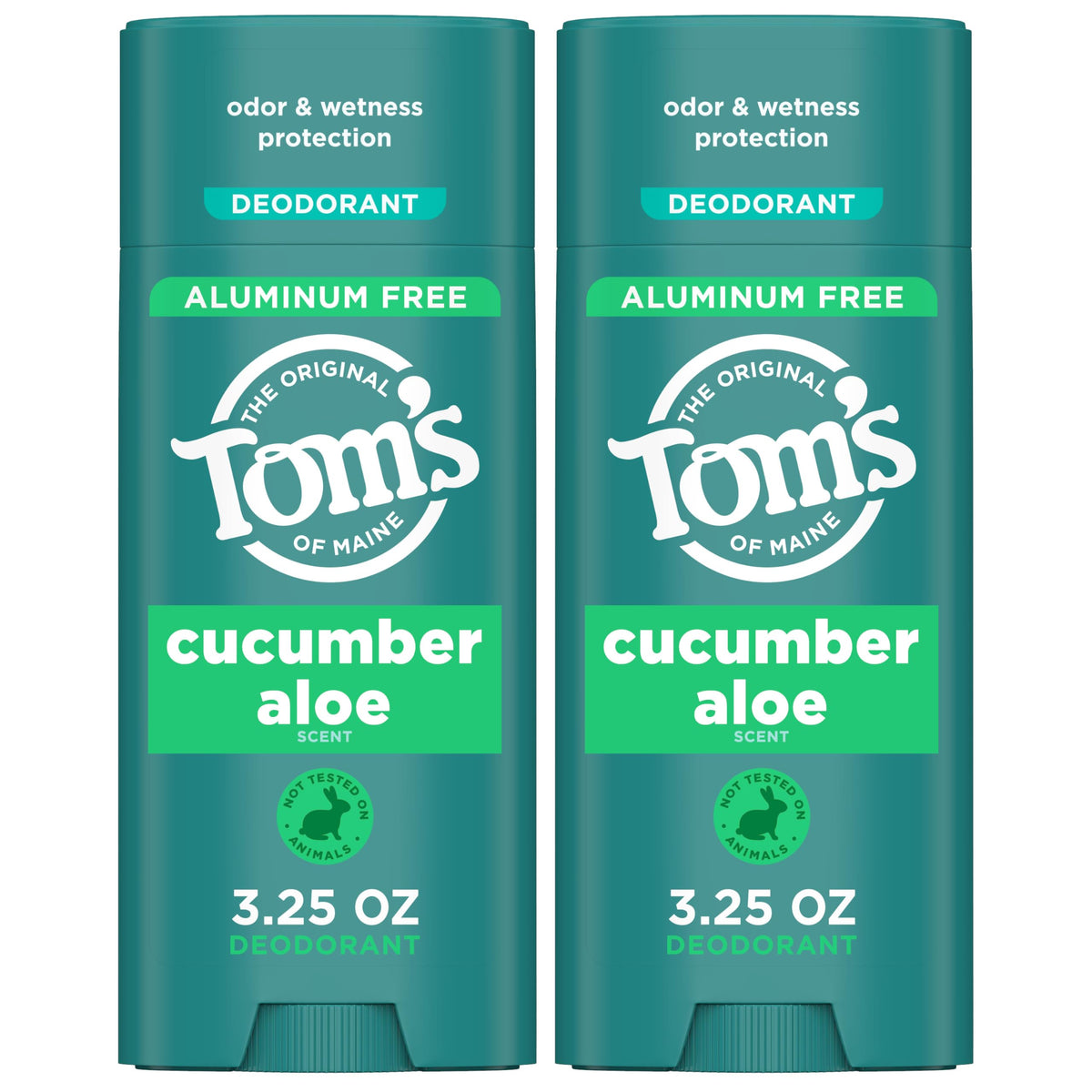 Tom's of Maine bâton déodorant concombre-aloe, application fluide et nette.