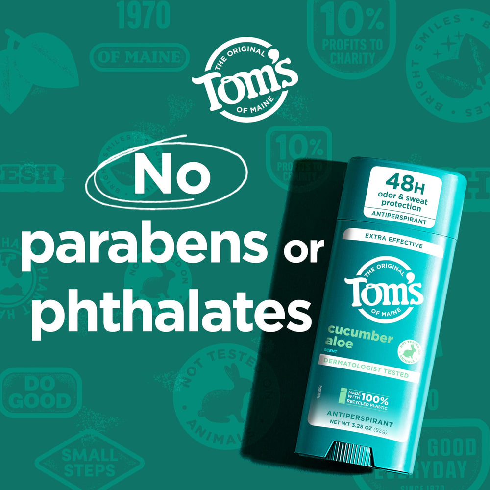 Dermatologist-tested label on Tom’s of Maine antiperspirant